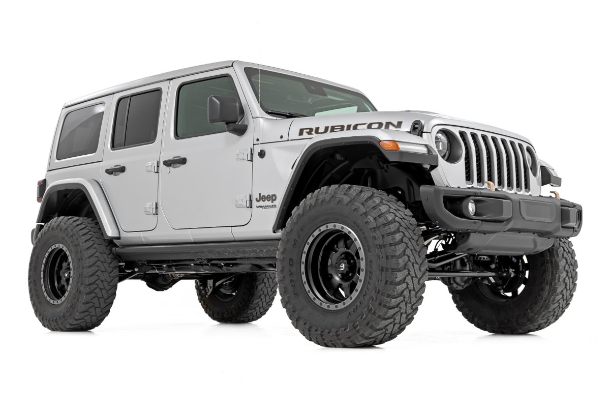 Jeep Wrangler Suspension Lift Kit - Front + Rear - Rough Country - 3.5 Inch Lift Kit | C/A Drop - '21-'23